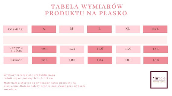 335 Szlafrok satynowy MIRACLE wiązany w pasie- róże