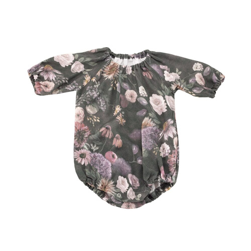 Body bambusowe niemowlęce długi rękaw Mystery of FlowersMakaszka | Bambus 100%