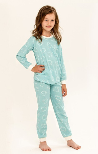 Piżama dla dziewczynki 3273 , 3274 Abi Taro - turkus