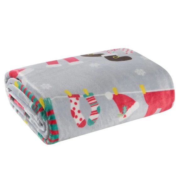 Koc świąteczny Strój mikołaja 13 Eurofirany srebrny