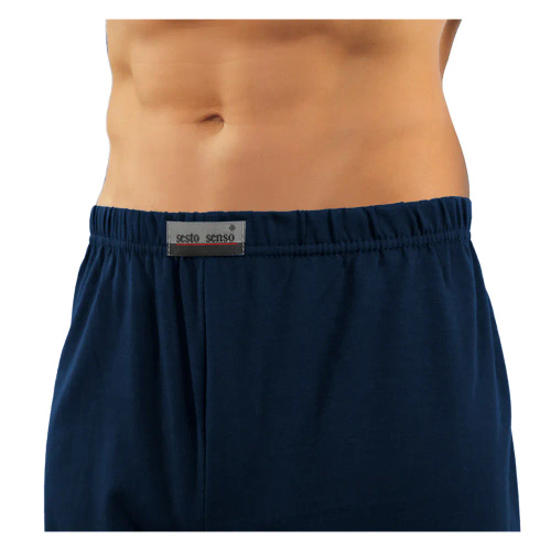 Bawełniana piżama męska 2041/27 Sesto Senso - granatowy 