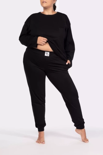 Piżama damska Homie longsleeve Mona black