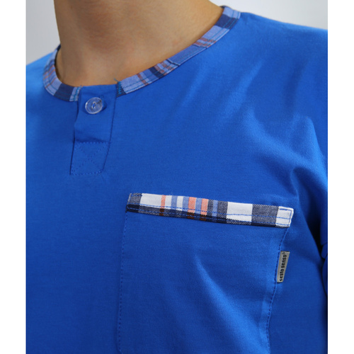 Bawełniana piżama męska 2243/09 Jasiek 02 Sesto Senso - chaber