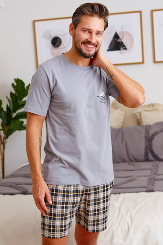 PMB.5153 Piżama Męska Doctor Nap - grey