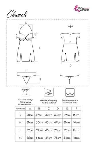 Komplet, koszulka + stringi Chameli LC 13425 LivCo Corsetti Fashion