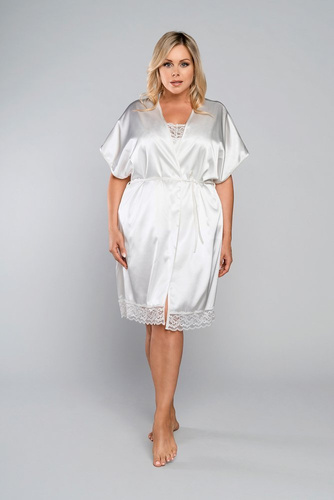 Szlafrok krótki rękaw Dotyk Italian Fashion - ecru