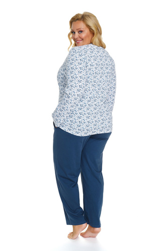Piżama Damska Plus Size 5282 Doctor Nap - navy bloom