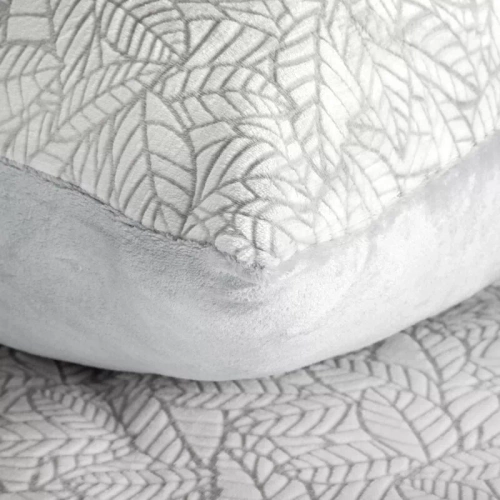 Pościel welurowa liście Flano 3 Eurofirany szary