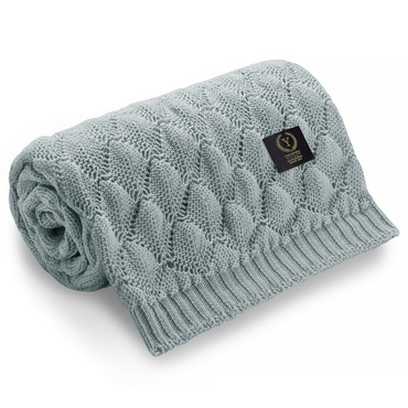 Kocyk ażurowy Shells YOSOY - blue water