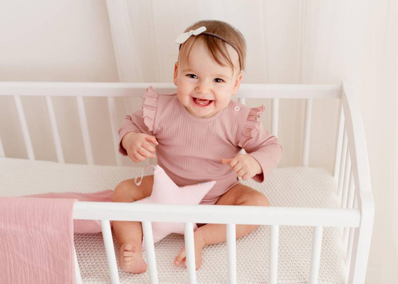 Body z długim rękawem Basic Koala - różowe