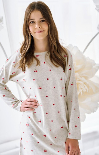 Koszula dziewczęca Taro Adele 3504 – bawełna, nadruk, długi rękaw