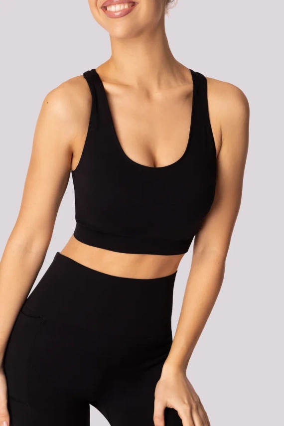 Top biustonosz base sportowy Mona czarny