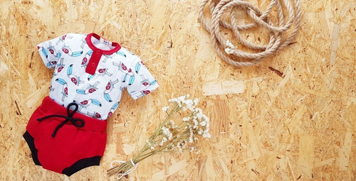 Body Polo z krótkim rękawem 241PA Bandito boy Parrot Marija - papuga