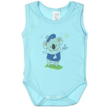 Body niemowlęce ramiączkach Koala  Martex turkusowy