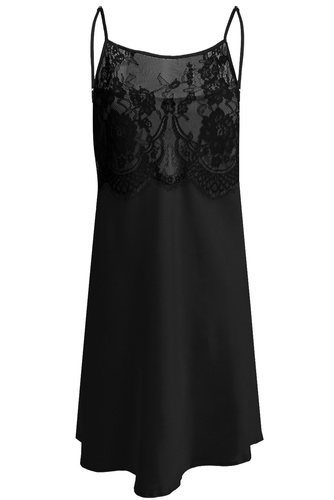 Halka satynowa Janice DKaren - czarny