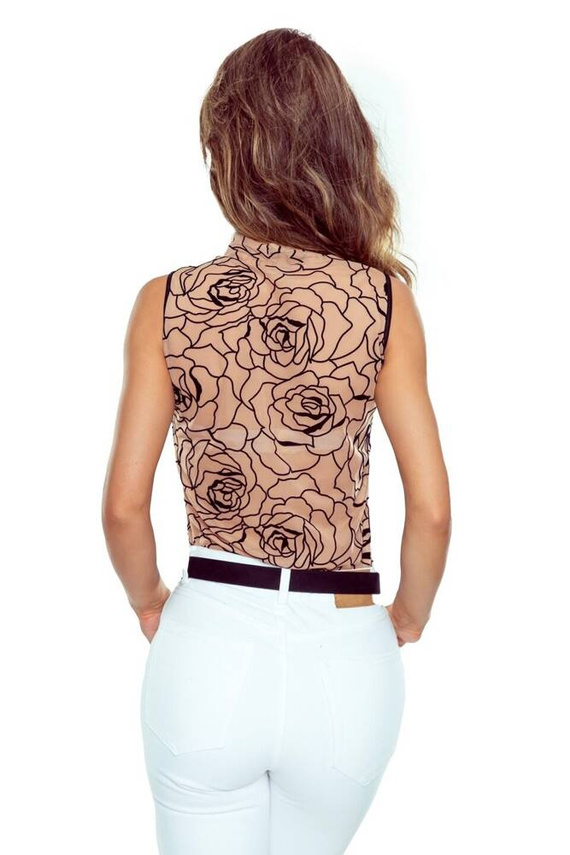 Koszulka damska Mizel Eldar -beżowy czarny