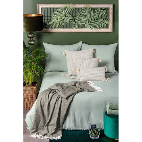 Poszewka z grubej tkaniny bawełnianej Montenegro Eurofirany oliwkowy