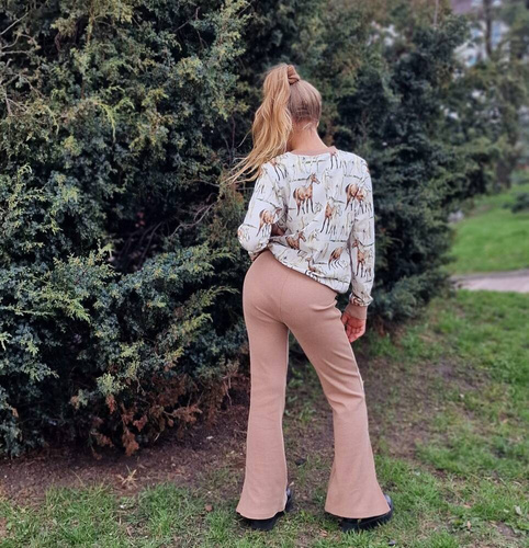 Spodnie dzwony Horse Bambarillo beżowy 