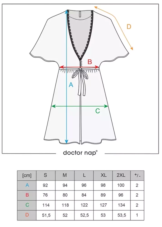 Szlafrok damski 5102 Doctor Nap - black