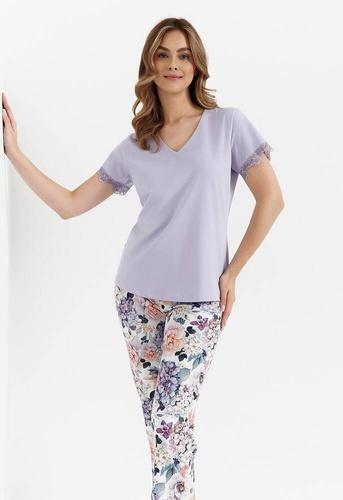 Piżama damska 470 Cana -liliowy