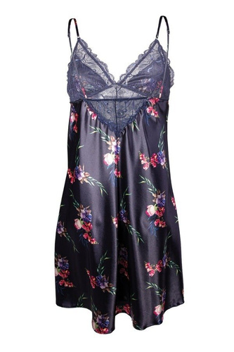 Halka satynowa Flowers  DKaren - DK-HA 09 granatowy