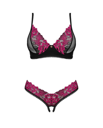 Komplet 2-częściowy Rosenty Set Obsessive - czarny