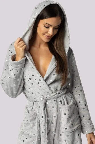 Szlafrok damski Star Envie light grey