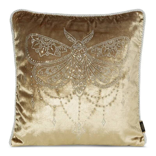 Poszewka welurowa z kryształkami Royal 8 Eurofirany miodowy 