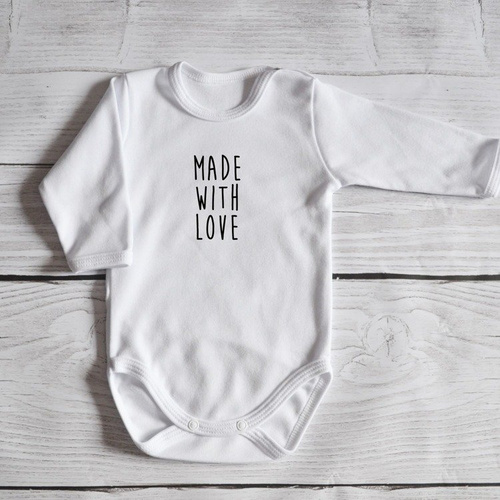 Body długi rękaw "Made with love" Moocha czarne