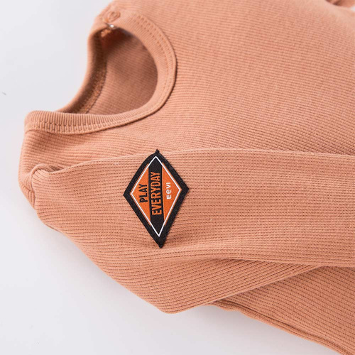 Body dziecięce prążkowane Jump Eevi - beżowy