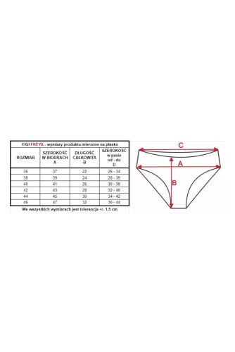 Figi damskie 86549 Freya Mewa granatowy 