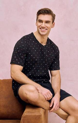 Piżama męska 3187  Aiden Taro - czarny