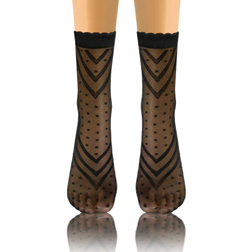 Skarpetki damskie rajstopowe Sesto Senso wzór 03 romby kropki