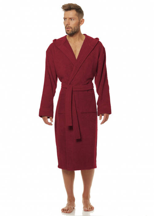 2104 Szlafrok Męski Frotte L&L - navy