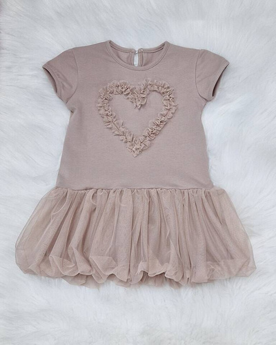 Sukienka krótki rękaw Mia Bambarillo beżowy