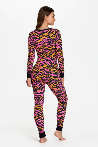 Kombinezon damski 28 Zebra Bonamera różowo-pomarańczowo