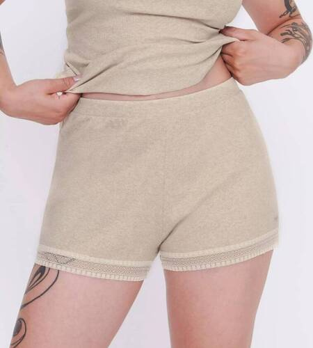Krótkie spodenki piżamowe GO Ribbed Short Sloggi - Grey Combination