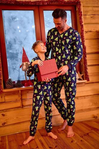 Kombinezon męski 196/284 Christmas Tree 2 Cornette granatowy
