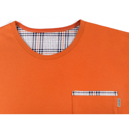 Bawełniana piżama męska z długim rękawem 2379/29 Sesto Senso - pomarańczowy 