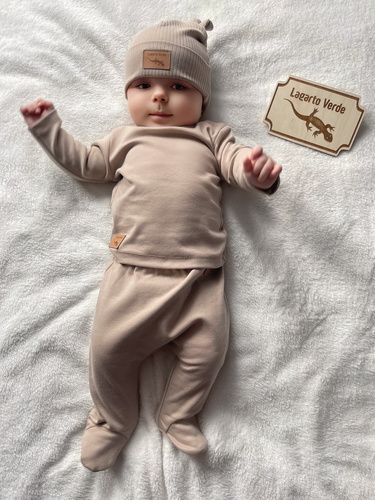 Bluzka gładka Lagarto Verde - beżowy