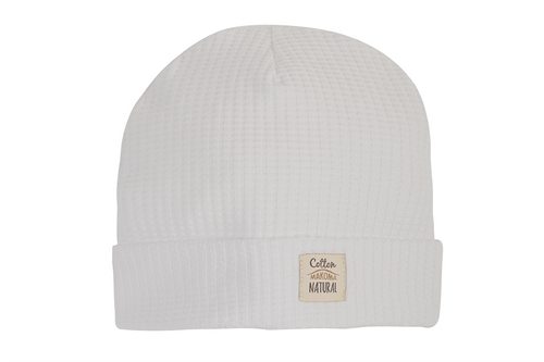 Czapeczka niemowlęca "Natural Waffel" Makoma white