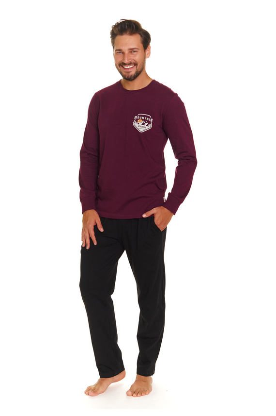 PMB.7139 Piżama Męska Doctor Nap - burgundy