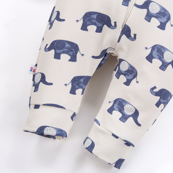 Pajac z kapturem kombinezon Elephant Eevi - ecru