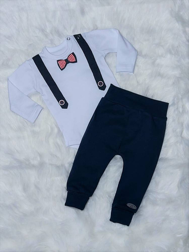 Spodnie niemowlęce "Julek" Bambarillo granatowy 