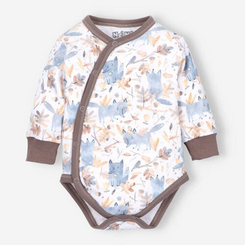 Body kopertowe z bawełny organicznej Skarby Jesieni Nini druk