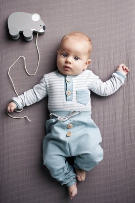 Spodnie niemowlęce dresowe "SWEET DREAMS" Makoma turkusowy