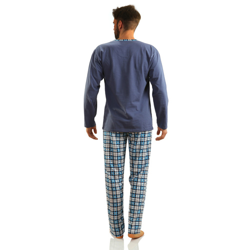 Bawełniana piżama męska Jasiek Sesto Senso - jeans 