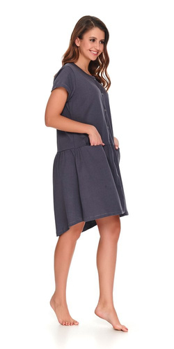 Koszula ciążowa i do karmienia 9445 Doctor Nap - graphite