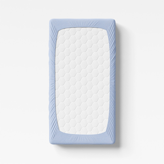 Prześcieradło dziecięce frotte Eevi - jasny niebieski