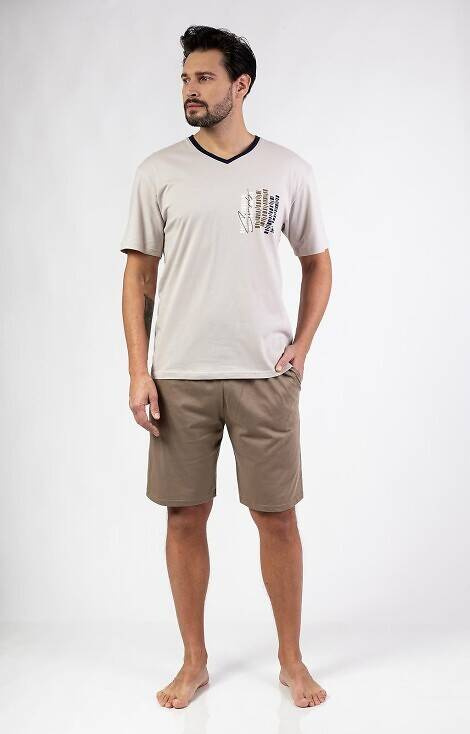 Piżama męska 477 Regina - beżowa 